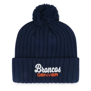 NFL Denver Broncos Women's Flourish Knit Beanie: Sports Team Logo, One Size Fits Most - 1 of 2
