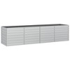 vidaXL Garden Raised Bed Silver Galvanized Steel Large Garden Raised Bed - 2 of 4