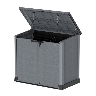 Duramax Gray Polypropylene Resin Outdoor Storage Box with Flat Lid