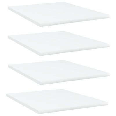 vidaXL Bookshelf Boards 4 pcs White 15.7"x19.7"x0.6" Engineered Wood