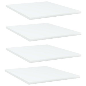 vidaXL Bookshelf Boards 4 pcs White 15.7"x19.7"x0.6" Engineered Wood - 1 of 4