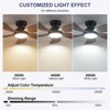 42 Inch Quiet Low Profile Ceiling Fan with Brown Blades APP and Remote Control 6 Speed for Living Room Bedroom - 4 of 4