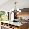 POWLIG 33.5" Modern Linear Chandelier - 6-Light Dimmable Pendant Light with Adjustable Height for Bedroom & Dining Table - 4 of 4