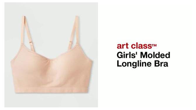 Girls' Molded Longline Bra - art class™ , 2 of 5, play video