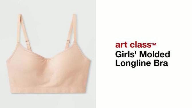 Girls' Molded Longline Bra - art class™ , 2 of 5, play video