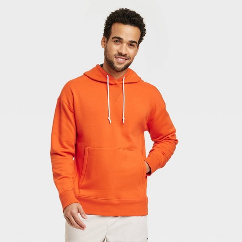 Men's Cotton Fleece Hoodie- All In Motion™ Orange S