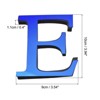 Unique Bargains 3D Acrylic Self-Adhesive Mirror Alphabet Sticker Wall Decals Blue - 2 of 4