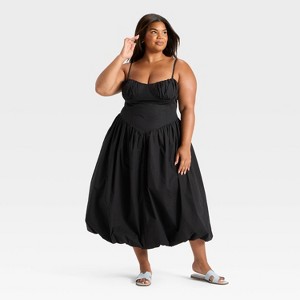 Women's Corset Bubble Midi A-Line Dress - Future Collective - 1 of 3