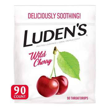 Luden's Soothing Throat Drops for Sore & Irritated Throats - Wild Cherry - 90ct