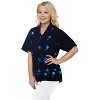 LA LEELA Women's Summer Casual Hawaiian Blouse Shirt Solid Blouses Short Sleeve Button Up Dress Tops Tee Shirts Tank Top Women - 3 of 3