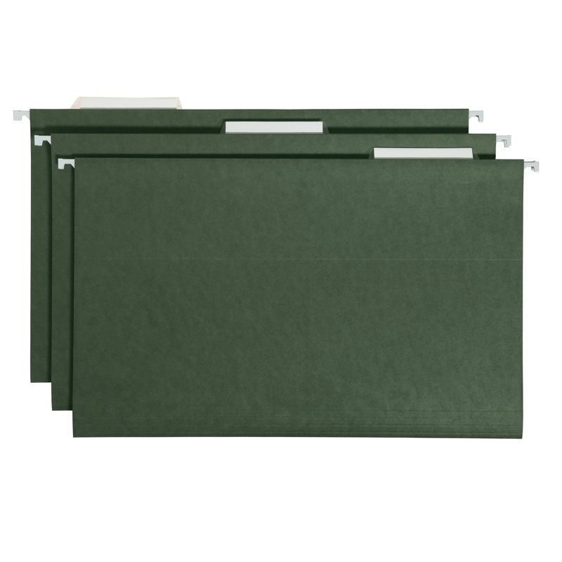 Smead Hanging File Folder with Tab,  1/3- Cut Adjustable Tab, Legal Size, PAPER,  25 per Box (64135), 3 of 9