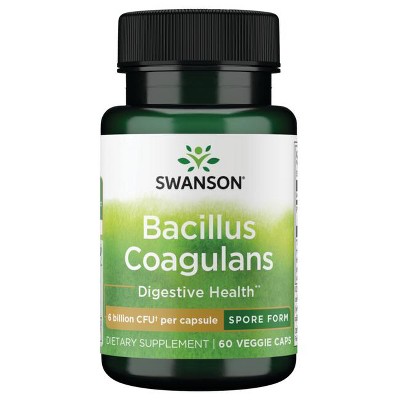 Swanson Bacillus Coagulans 6 Billion Cfu 60 Veg Caps.