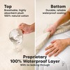 2-Pack Protect+ Waterproof Crib Mattress Protector Covers, Mavy Quilted Cotton Baby Mattress Topper, Toddler Crib Sheets - 4 of 4