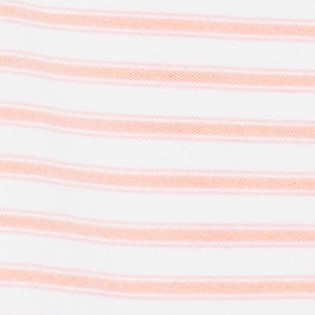 white/crisp peach stripe