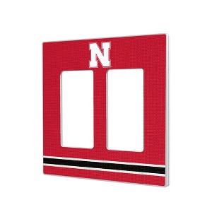 NCAA Big Ten Universities Stripe Hidden-Screw Light Switch Plate for Double Rocker - 1 of 4