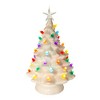 Kurt Adler 14-Inch Battery Operated LED Lighted Ceramic White Tree Table Piece - 4 of 4