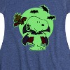 Girls' - Peanuts - Glow In The Dark Vampire Snoopy Fit & Flair Cap Sleeve Dress - 2 of 4