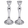 Classic Touch Nickel Candlestick -8.75"H - 3 of 3