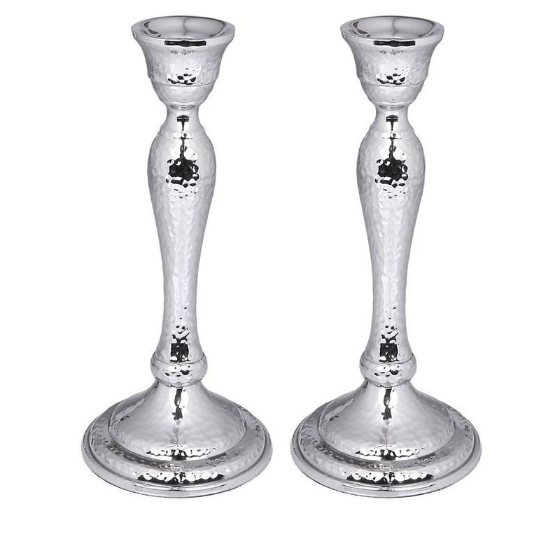 Classic Touch Nickel Candlestick -8.75"H, 4 of 5