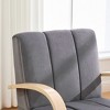 Hrinhom 30.7"W Upholstered Velvet 360° Swivel Accent Chair,Comfy Channel Tufted Lounge Reading Chair - 4 of 4