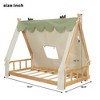 Twin/Full Size House Bed Platform Bed Frame for Kid with Tent & Light - ModernLuxe - 4 of 4