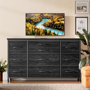 10 Drawer Dressers for Bedroom, Tv Stand Dresser for 55", Chests of Drawers with Power Outlet - 1 of 4