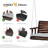VINGLI 4 FT Outdoor Porch Swing with Cushions, Heavy Duty 880 LBS Patio Hanging Swing Bench with Chains for Yard, Garden - 4 of 4