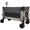 SKRAN Tall Heavy-Duty Folding Wagon Cart 480lbs Capacity with All-Terrain Wheels,Side Pockets,Brakes & Drink Holders for Camping Beach Sports - 2 of 4