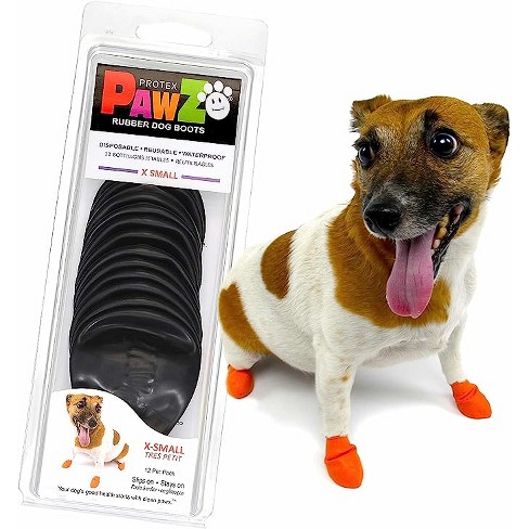 Protex Pawz Waterproof Paw Protection Snow Rubber Dog Boots - 12 Per ...