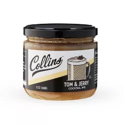 Collins Tom & Jerry Mix, Real Ingredients, Craft Cocktail Mixers, Hot Buttered Rum Style Drink, 12 oz