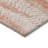 Orange And Salmon Botanical Leaves Washable Indoor Outdoor Area Rug - 4 of 4