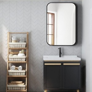 ALEXOUN 24 x 36 Inch Rounded Rectangular Bathroom Vanity Mirror for Wall, Modern Mirror for Room Decor,Wall-Mounted Mirrors for Home Decor, - 1 of 4