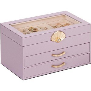 3-Drawer Jewelry Box and Display Organizer for Earrings and Necklaces - 1 of 4