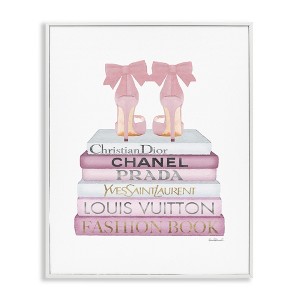 Stupell Industries Pastel Pink Heels & Books, 16" x 20" - 1 of 4