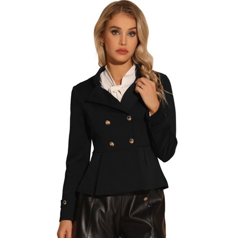 Womens black jacket with gold outlet buttons