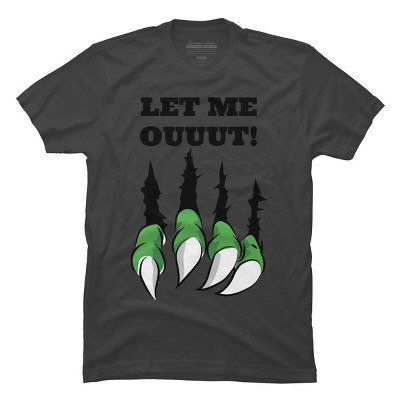Men's Design By Humans Let the monster out halloween By ArtStyleAlice T-Shirt