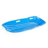 Slippery Racer Downhill Xtreme Adults and Kids Plastic Toboggan Snow Sled, Blue