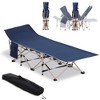 VisioGear Cots, Folding Camping Cot with Carry Bag, Outdoor Portable Sleeping Bed for Travel Camp Garden Beach, Blue, 26.8"*20.5"*74.8" - 4 of 4