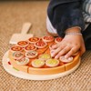 Freniland - Wooden Pizza Pretend Play Food Set for 18M+ Toddlers, with Slices, Toppings, Pizza Cutter and Tray - 4 of 4