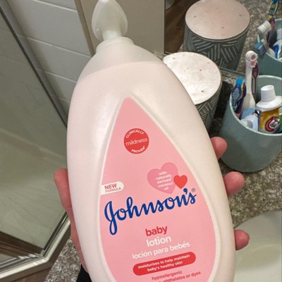 Johnson's Moisturizing Pink Baby Lotion With Coconut Oil - 27.1 Fl Oz ...