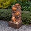 Teamson Home 28.5" Outdoor 4-Tier Cascading Polyresin Birdbath Water Fountain Black - 4 of 4