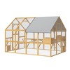 Famapy Wooden Outdoor Chicken Coop with Waterproof Canopy, Multi - Level Mesh - d Poultry Hutch for Backyard Farming - 3 of 4