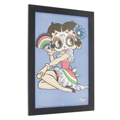 Licensed Betty Boop Sugar Skull Framed Wall Art - Crystal Art Gallery