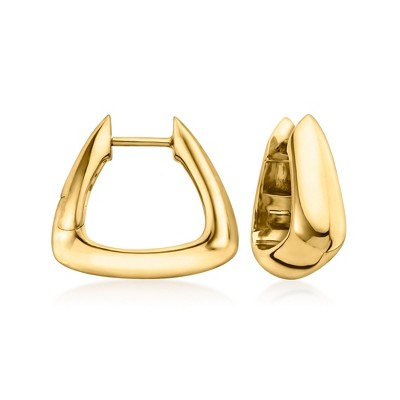 Pure Collection by Ross-Simons 18kt Gold Vermeil Triangular Huggie Hoop Earrings