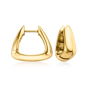 Pure Collection by Ross-Simons 18kt Gold Vermeil Triangular Huggie Hoop Earrings - 1 of 4