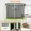 Trampoline 10FT 12FT 14FT 16FT with Enclosure & Ladder, ASTM Approved Heavy-Duty Outdoor Recreational Trampoline for Kids Adults, 440LB Capacity - 3 of 4
