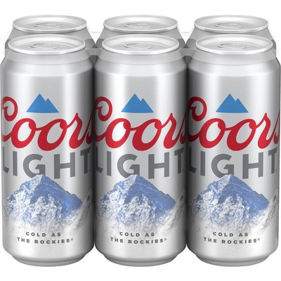 Coors Light Beer - 6pk/16 fl oz Cans