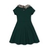 Hope & Henry Girls' Fit and Flare Ponte Dress with Faux Fur, Infant - 4 of 4