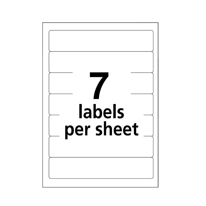 Avery Print or Write File Folder Labels 11/16 x 3 7/16 White/Dark Red Bar 252/Pack 05201, 5 of 9