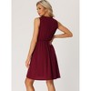 cheibear Women's Sleeveless with Pockets V Neck Lace Trim Lounge Casual Outfits Dresss - 4 of 4